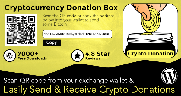 Crypto donation box