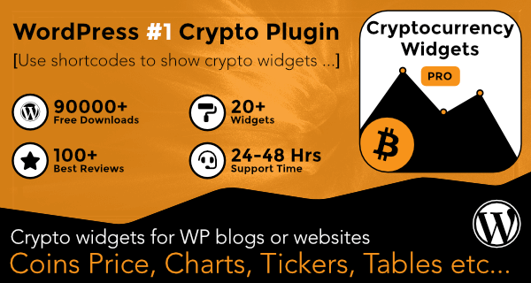 Cryptocurrency widget pro